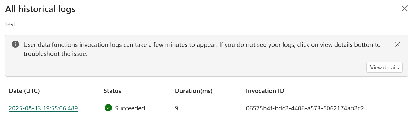 Simple Test Log