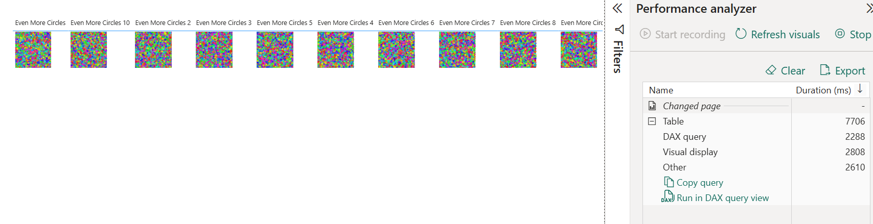 So Many Circles in a single table