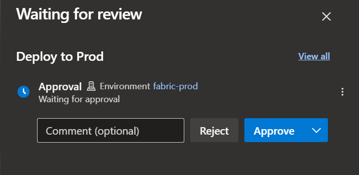 Approve on Prod